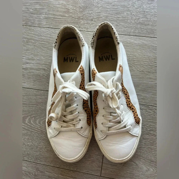 Sidewalk Low-Top Sneakers in Leather & Calf Hair: Wave Edition - Size 8 - Picture 4 of 8